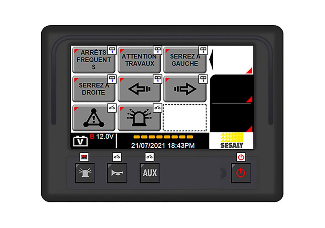Customizable HMI touch control console for industrial vehicles